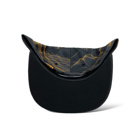 Hecho en Mexico Eagle Snapback Baseball Cap, Gold 3D Embroidery, Flat Brim - Picture 6 of 6